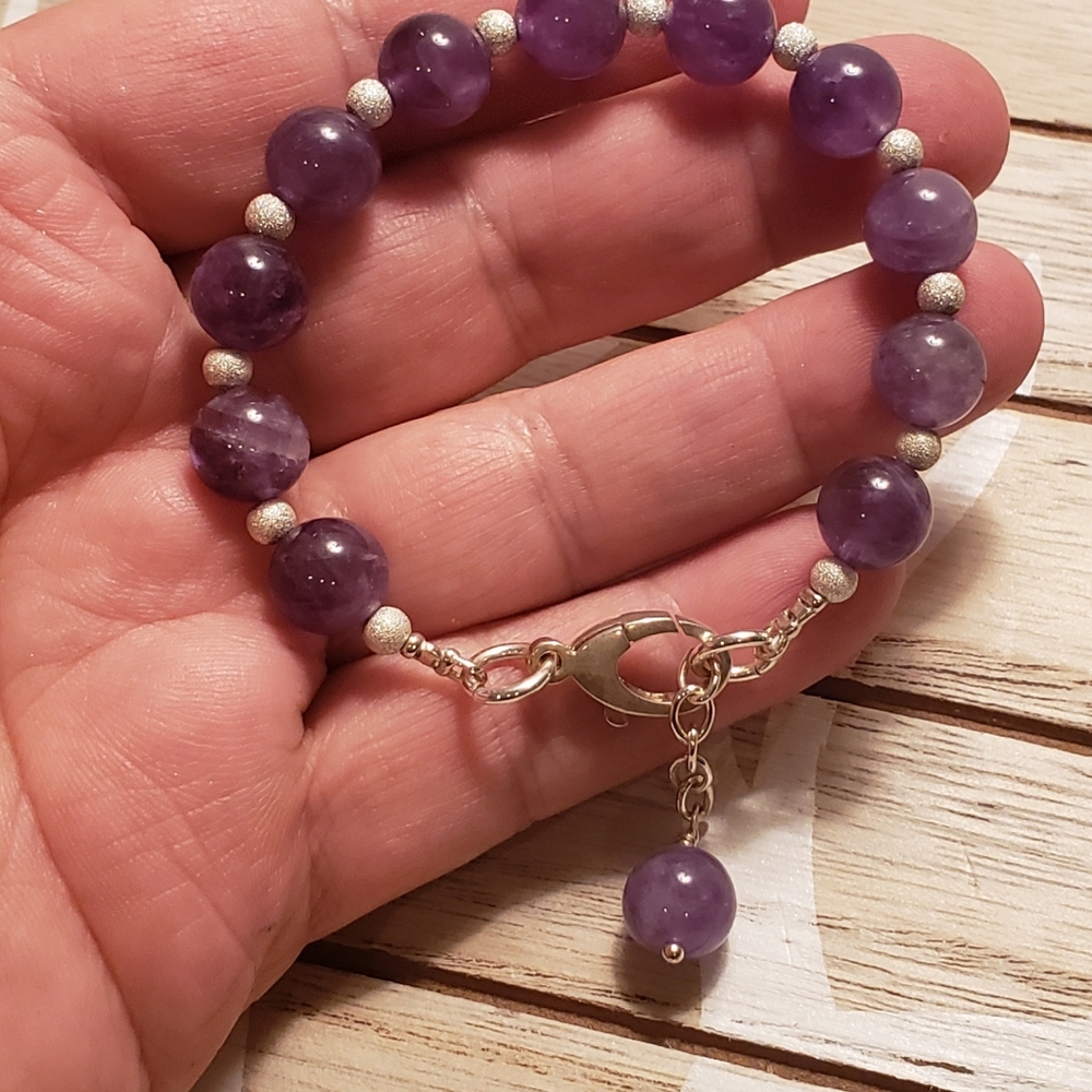 🎁AMETHYST Bracelet PURPLE NWT STERLING SILVER
